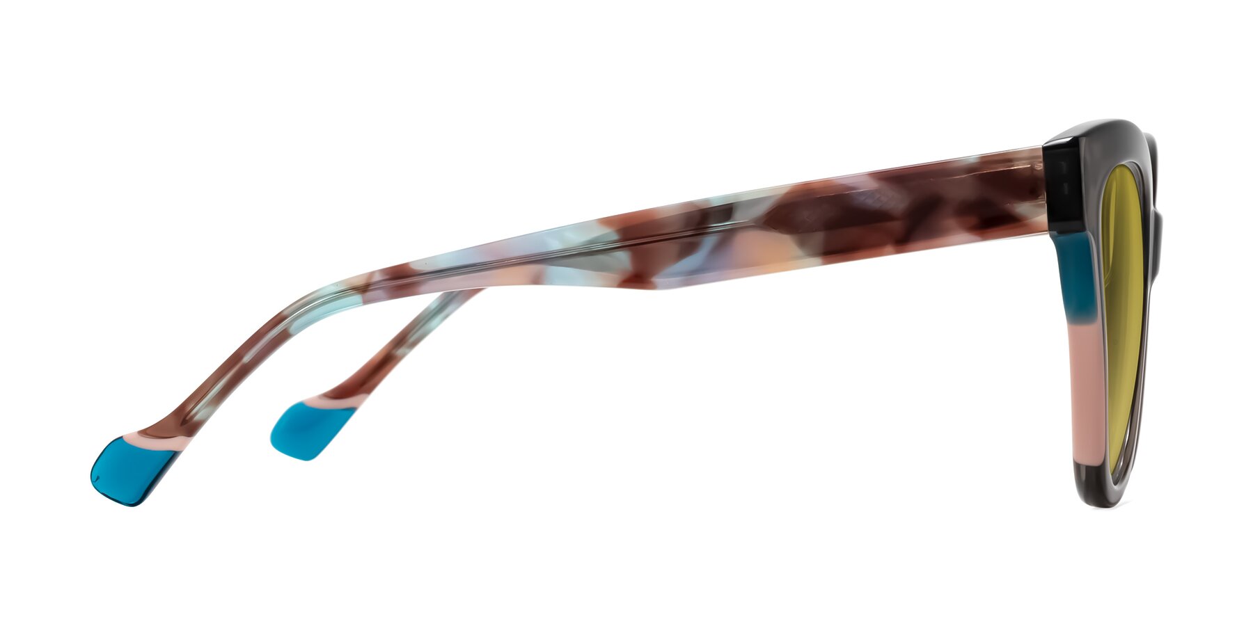 Side of Yalkin in Gray/Tortoise with Champagne Tinted Lenses