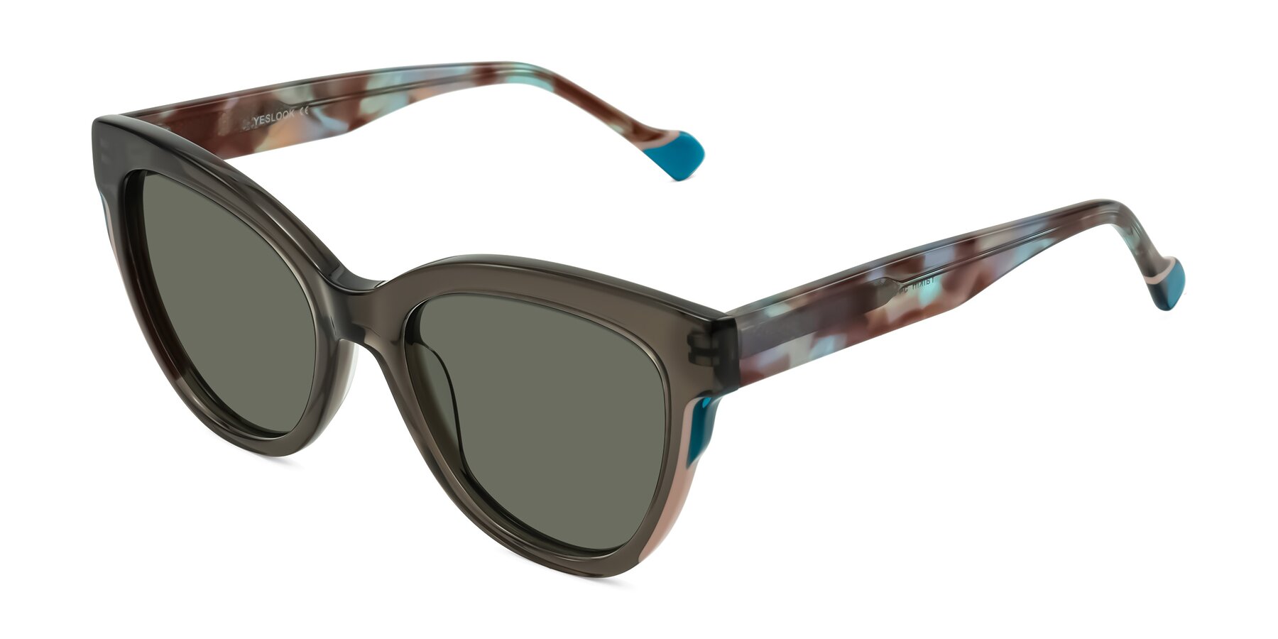 Angle of Yalkin in Gray/Tortoise with Gray Polarized Lenses