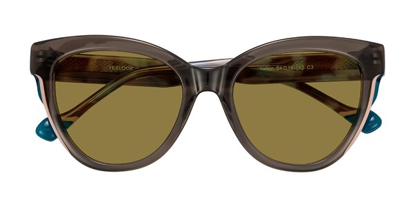 Front of Yalkin in Gray/Tortoise