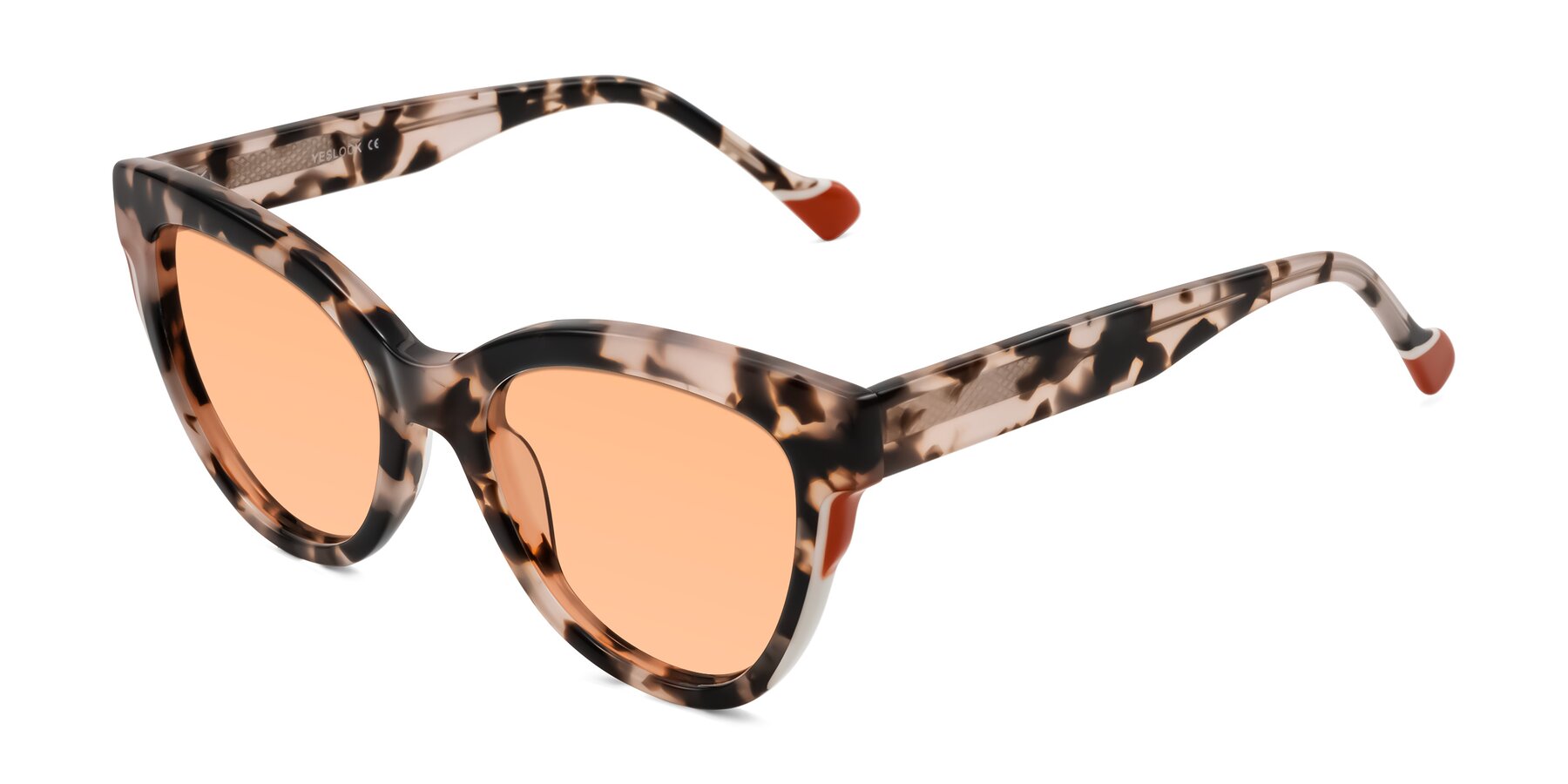 Angle of Yalkin in Ivory Tortoise with Light Orange Tinted Lenses