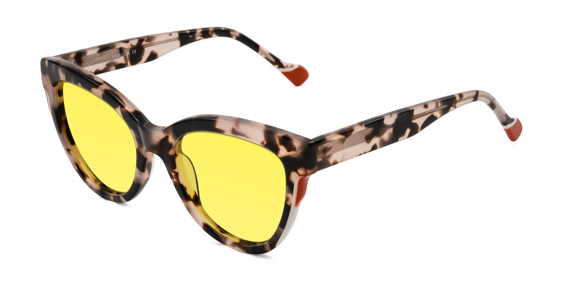 Angle of Yalkin in Ivory Tortoise with Medium Yellow Tinted Lenses