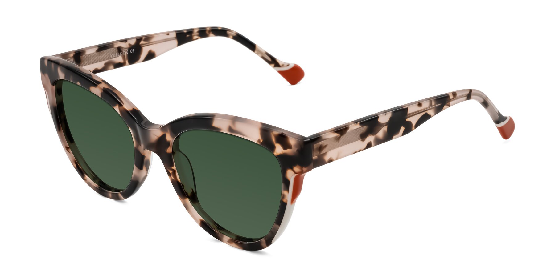 Angle of Yalkin in Ivory Tortoise with Green Tinted Lenses