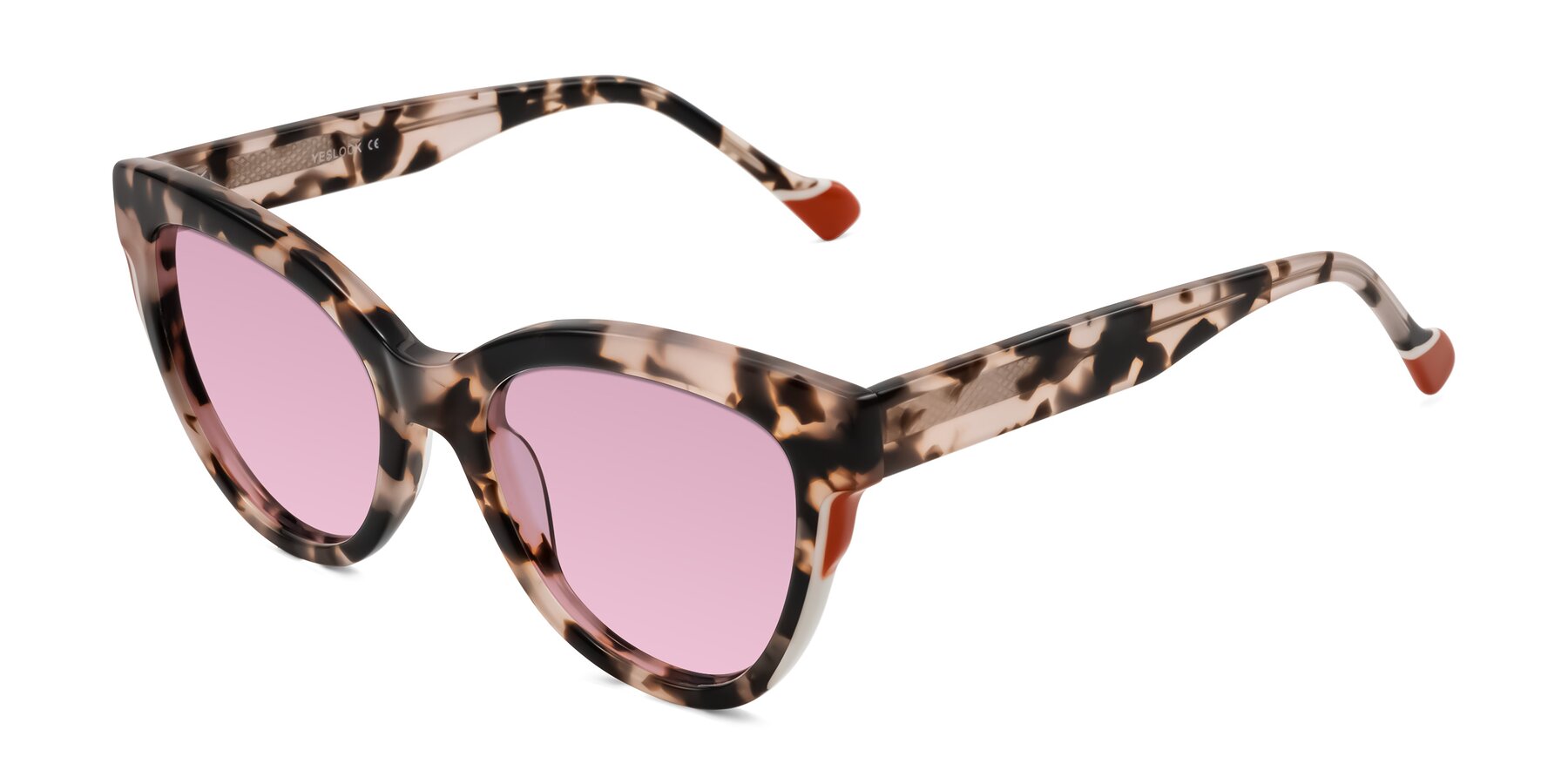 Angle of Yalkin in Ivory Tortoise with Light Wine Tinted Lenses