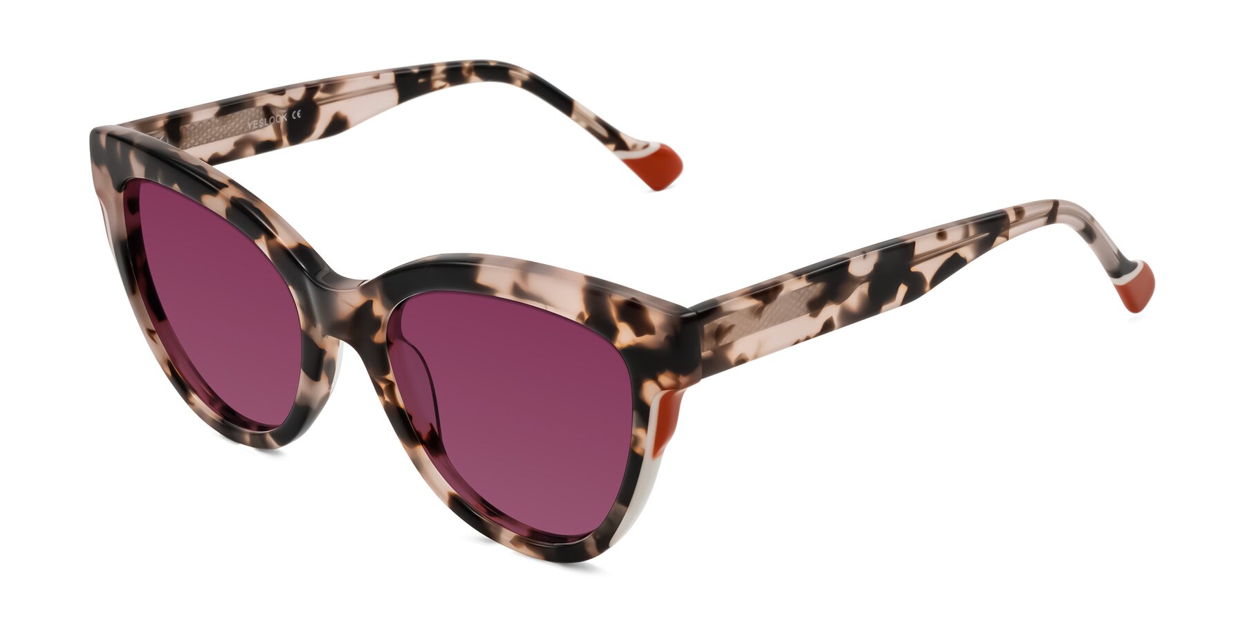 Angle of Yalkin in Ivory Tortoise with Wine Tinted Lenses