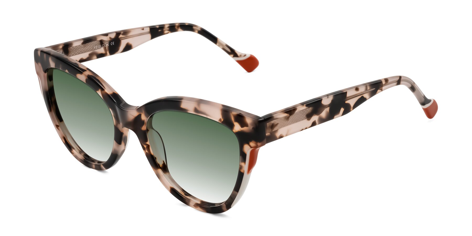 Angle of Yalkin in Ivory Tortoise with Green Gradient Lenses