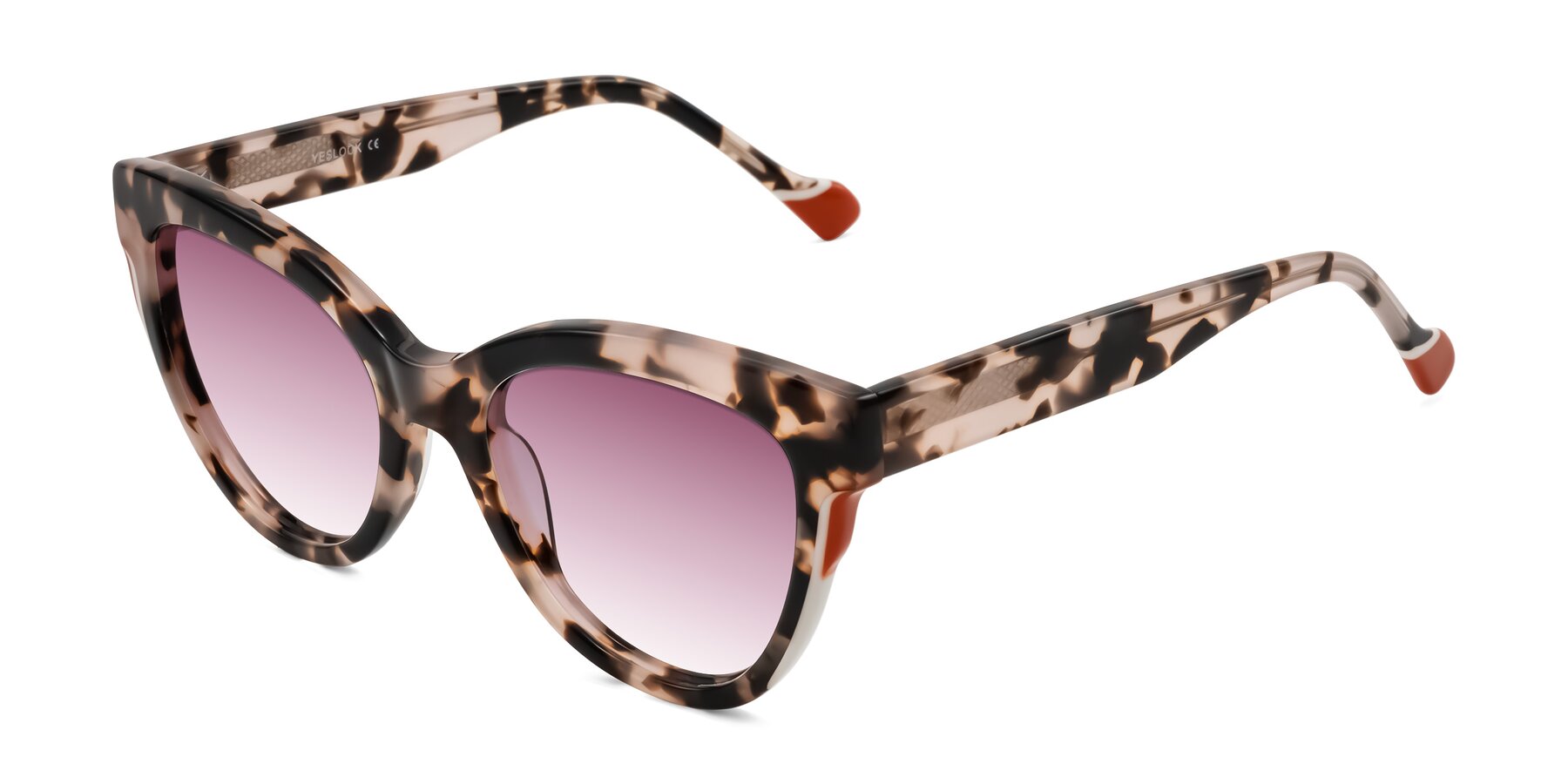Angle of Yalkin in Ivory Tortoise with Wine Gradient Lenses