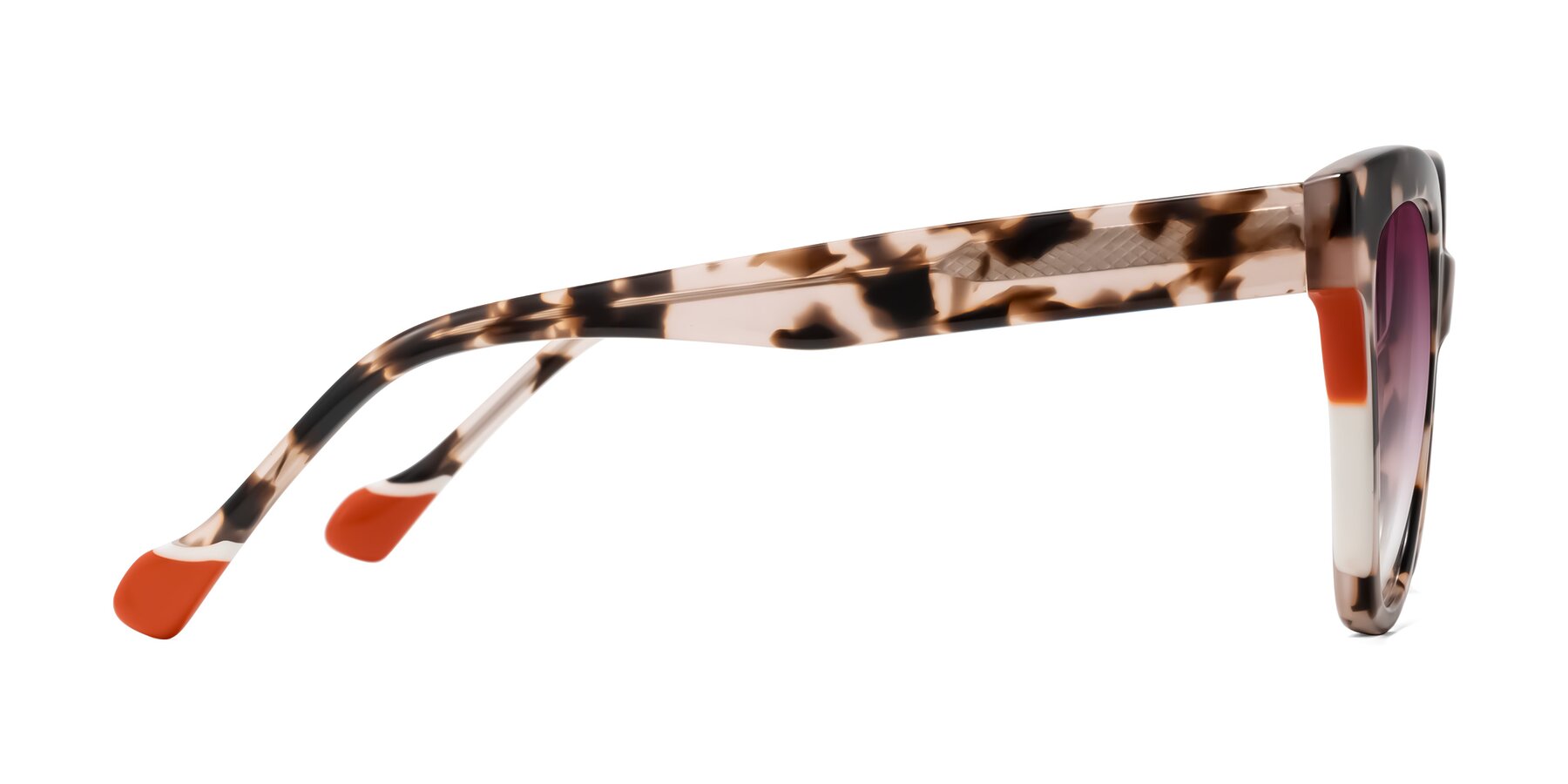 Side of Yalkin in Ivory Tortoise with Wine Gradient Lenses