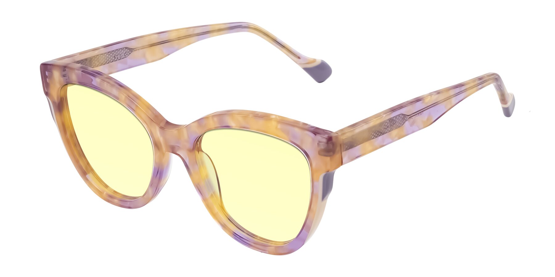 Angle of Yalkin in Floral Tortoise with Light Yellow Tinted Lenses