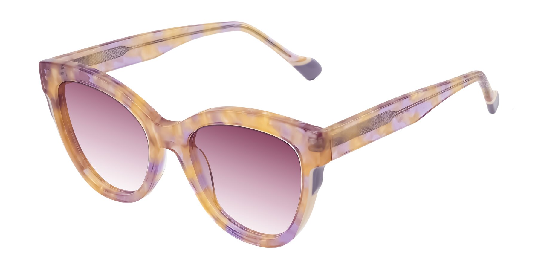 Angle of Yalkin in Floral Tortoise with Wine Gradient Lenses