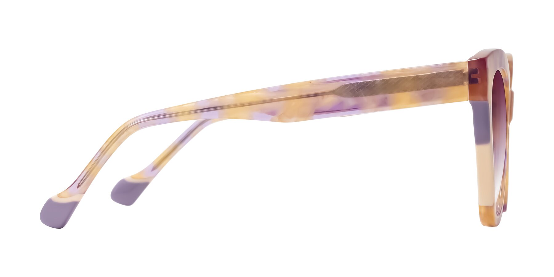 Side of Yalkin in Floral Tortoise with Wine Gradient Lenses
