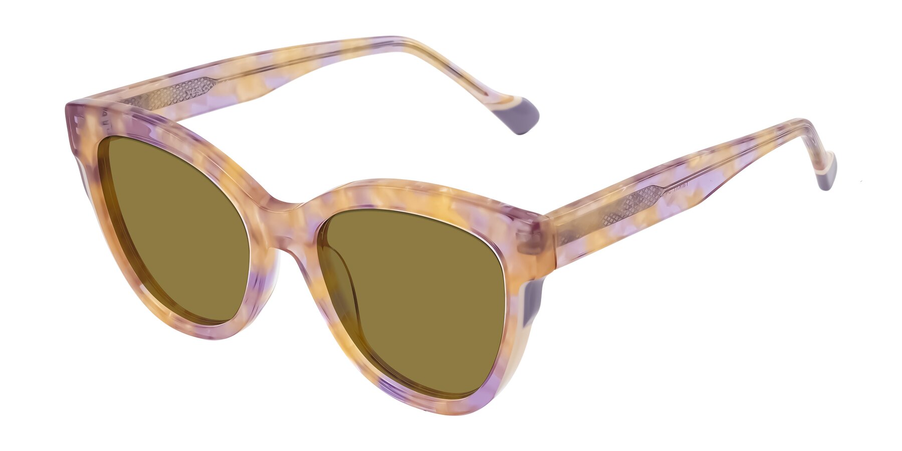 Angle of Yalkin in Floral Tortoise with Brown Polarized Lenses