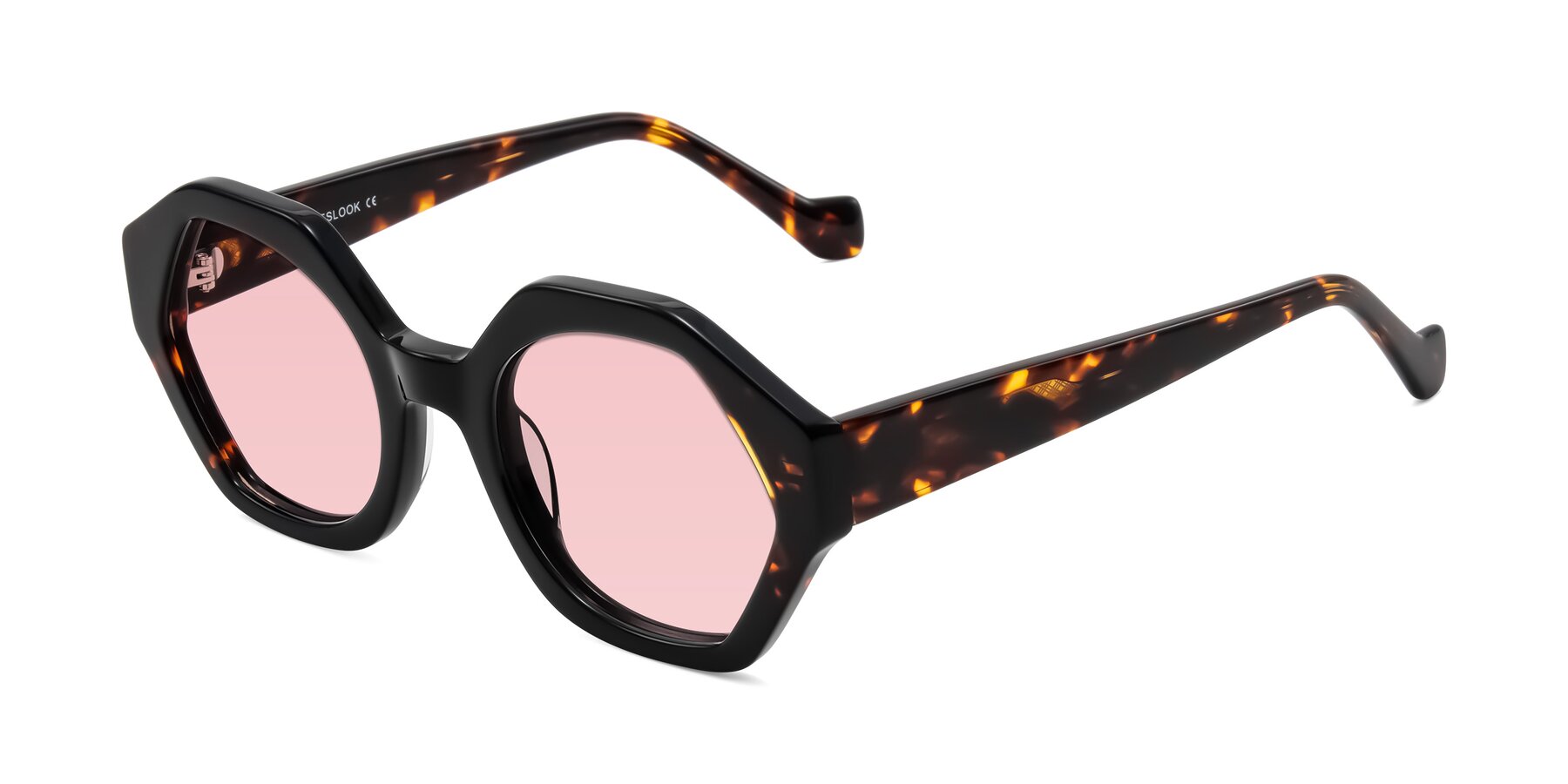Angle of Kawa in Black/Tortoise with Light Garnet Tinted Lenses