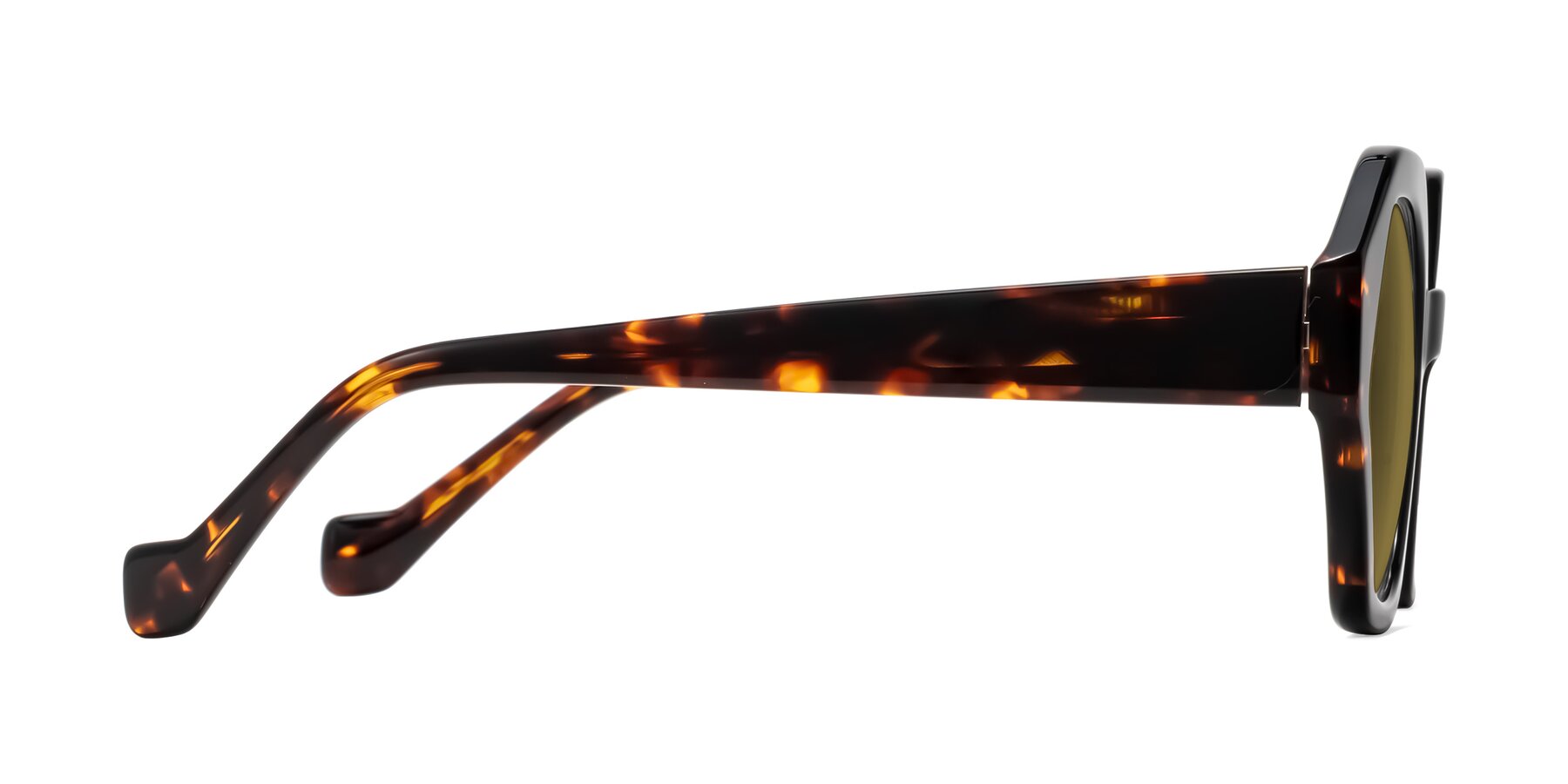 Side of Kawa in Black/Tortoise with Brown Polarized Lenses