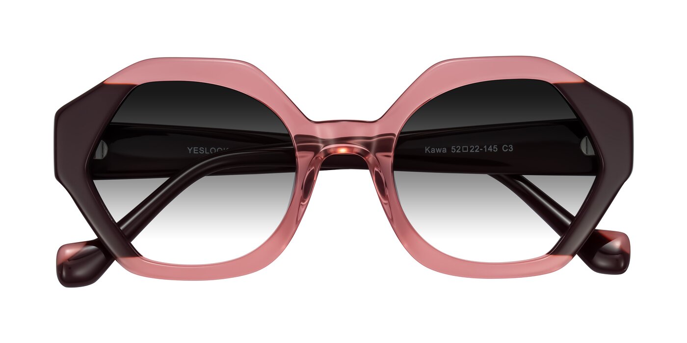Kawa - Ruby/Maroon Gradient Sunglasses