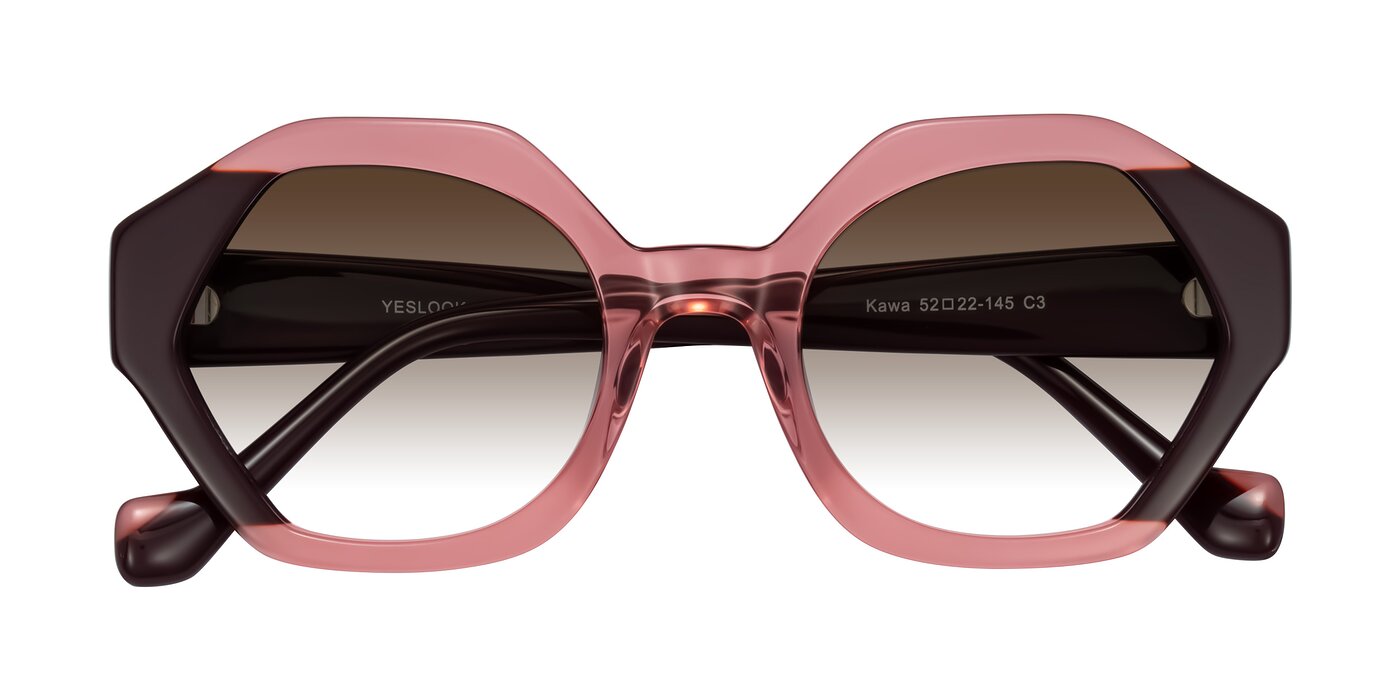 Kawa - Ruby/Maroon Gradient Sunglasses