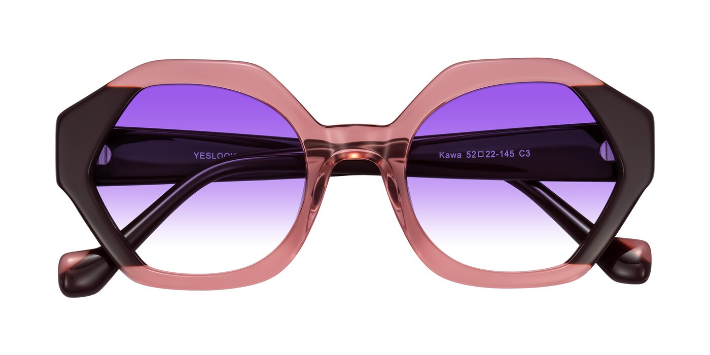 Kawa - Ruby/Maroon Gradient Sunglasses