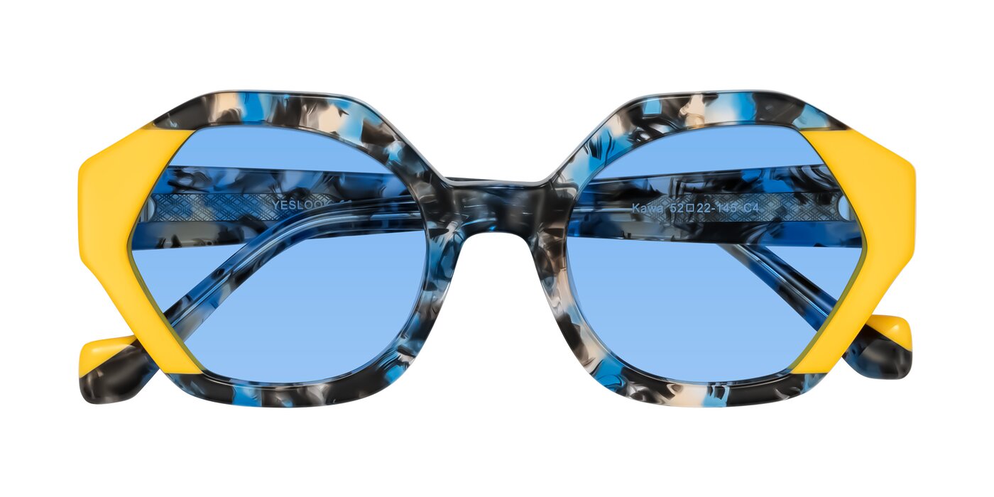 Kawa - Blue Ink/Yellow Tinted Sunglasses
