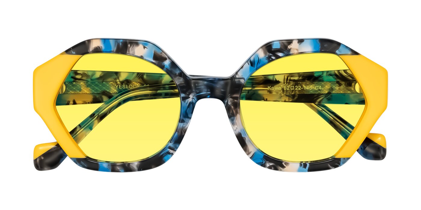 Kawa - Blue Ink/Yellow Tinted Sunglasses
