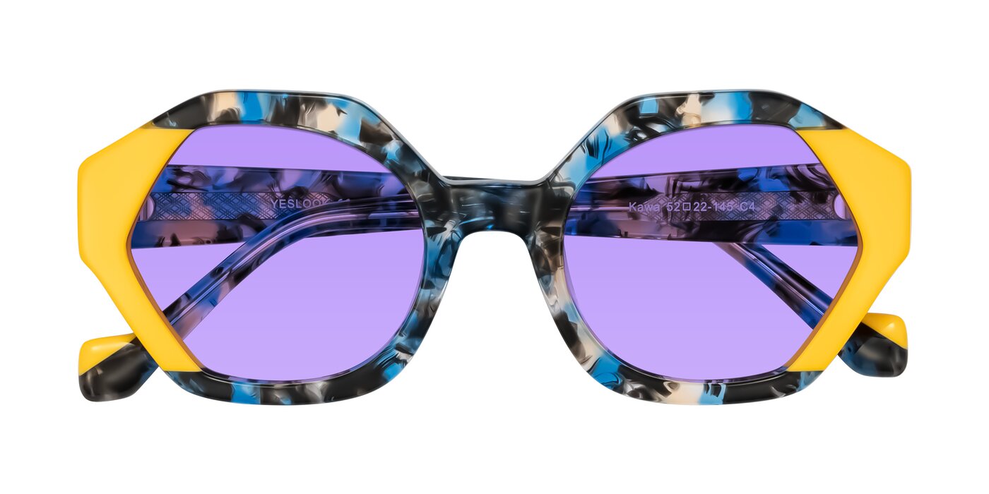Kawa - Blue Ink/Yellow Tinted Sunglasses