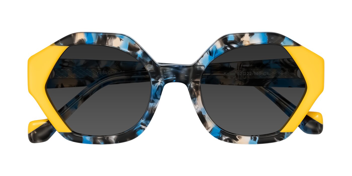 Kawa - Blue Ink/Yellow Tinted Sunglasses