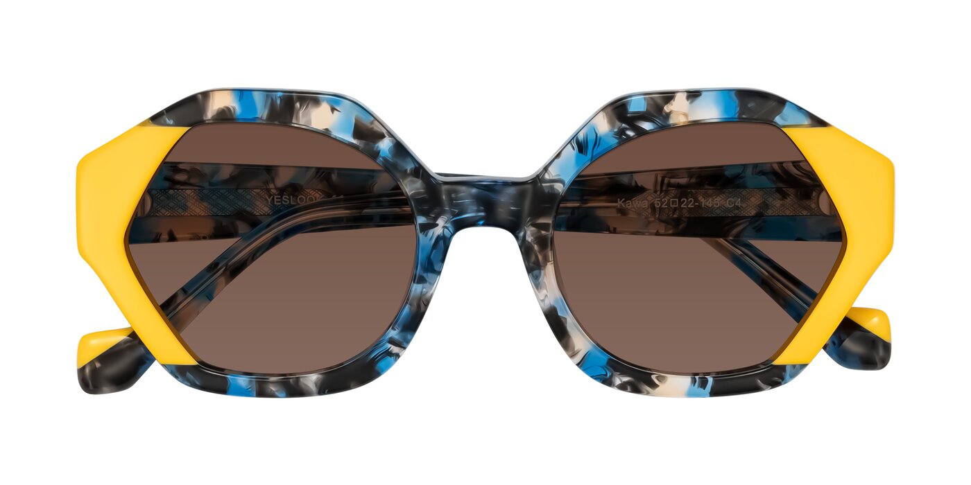 Kawa - Blue Ink/Yellow Tinted Sunglasses
