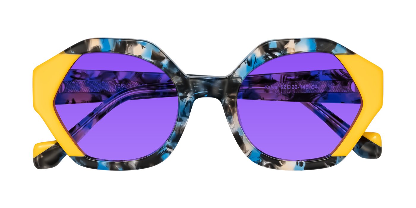 Kawa - Blue Ink/Yellow Tinted Sunglasses
