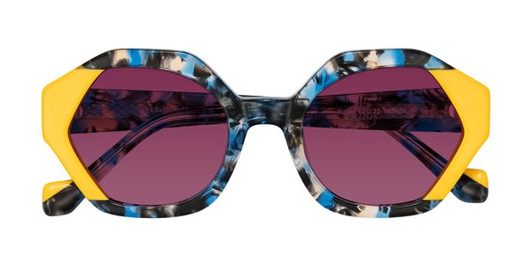 Front of Kawa in Blue Ink/Yellow