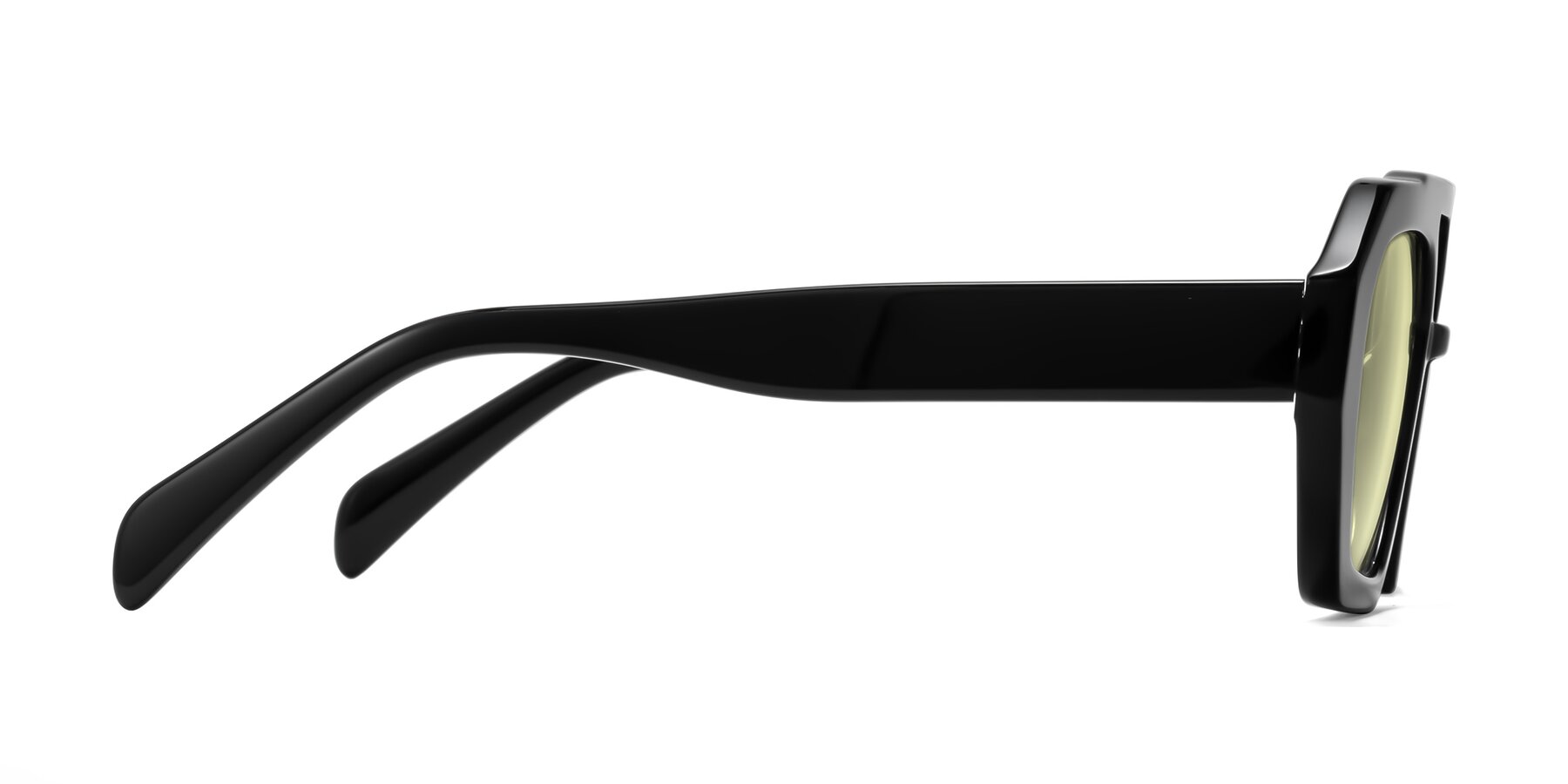 Side of Silva in Black with Light Yellow Tinted Lenses