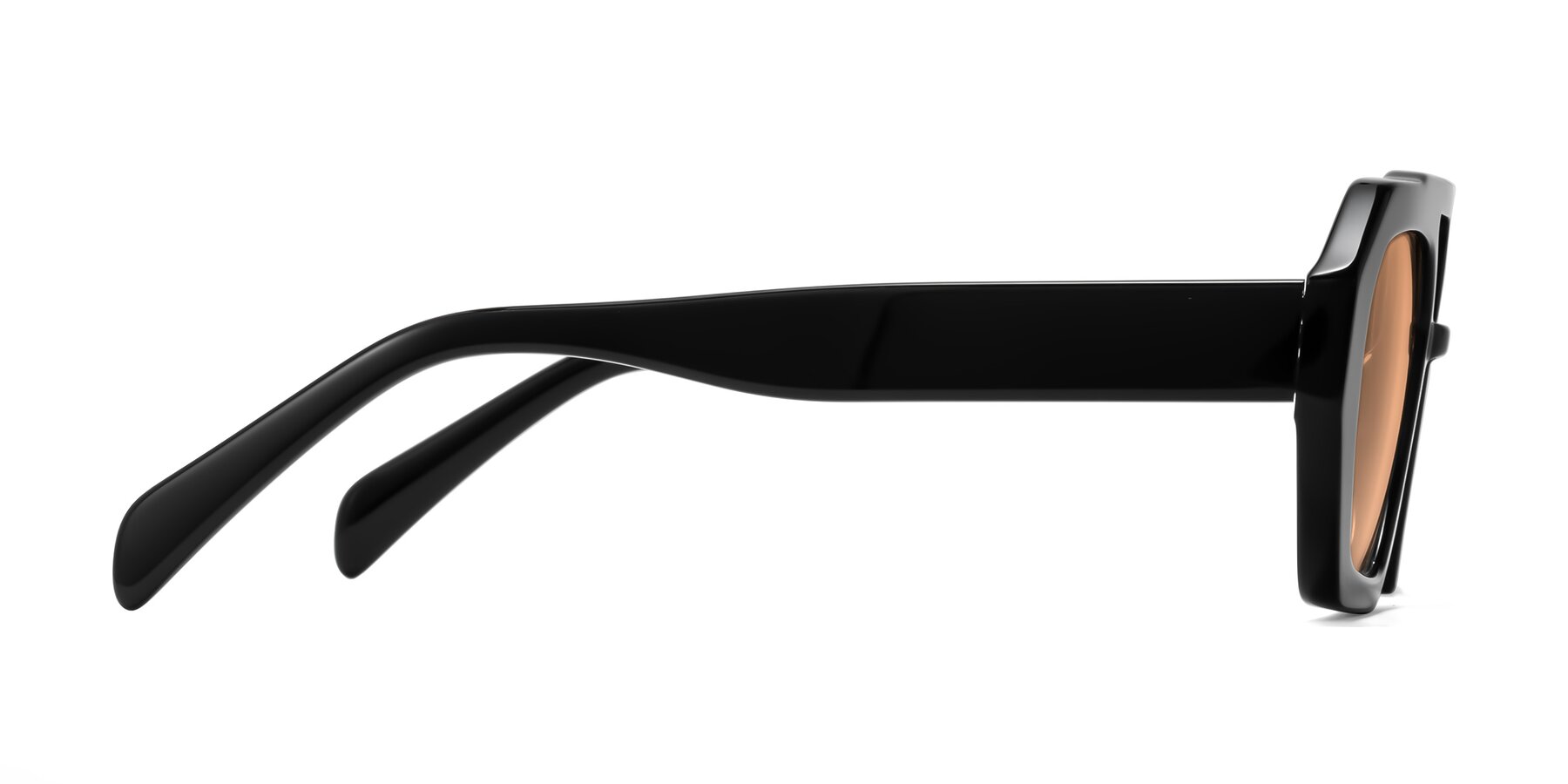 Side of Silva in Black with Light Orange Tinted Lenses