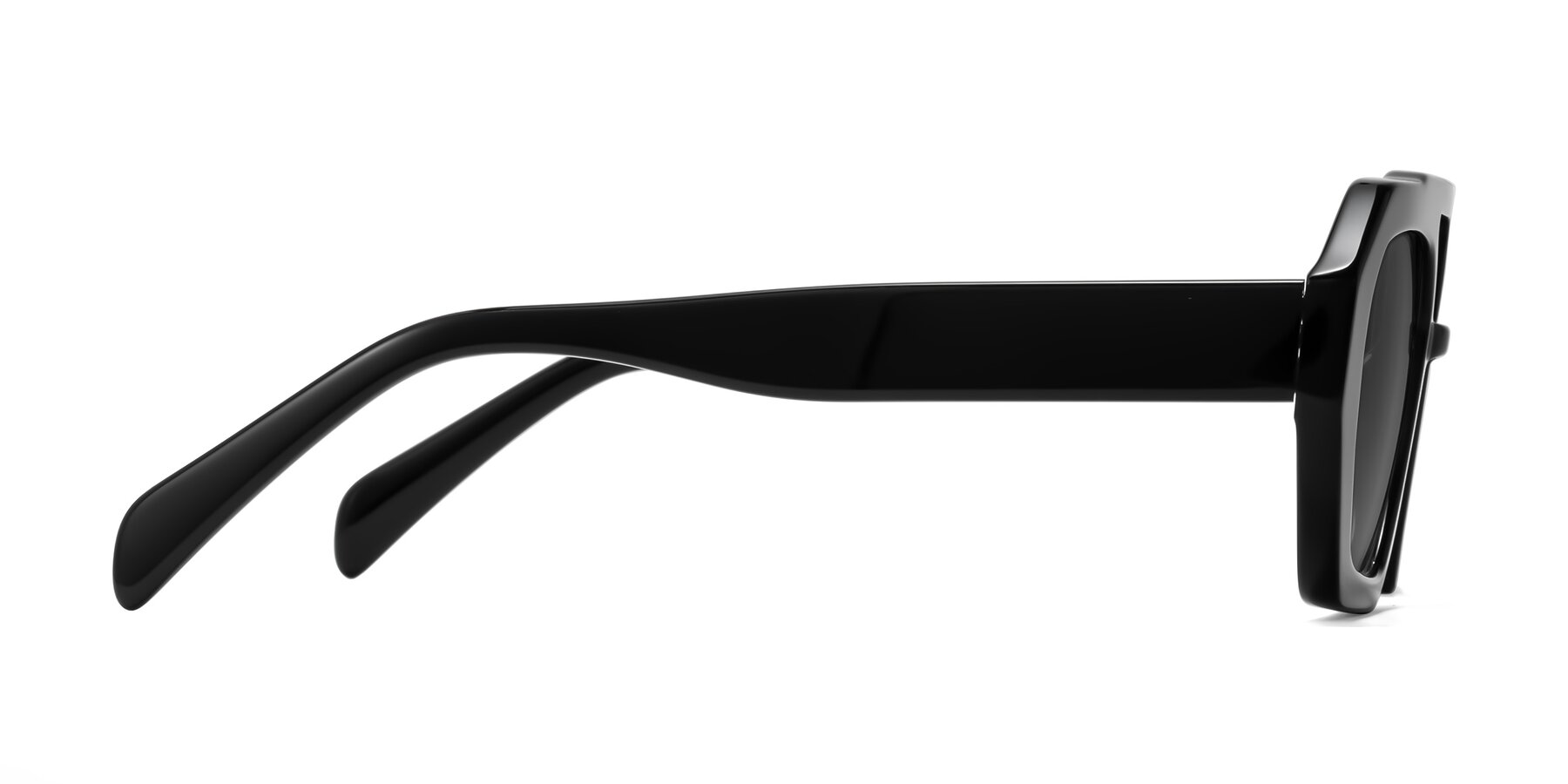 Side of Silva in Black with Medium Gray Tinted Lenses