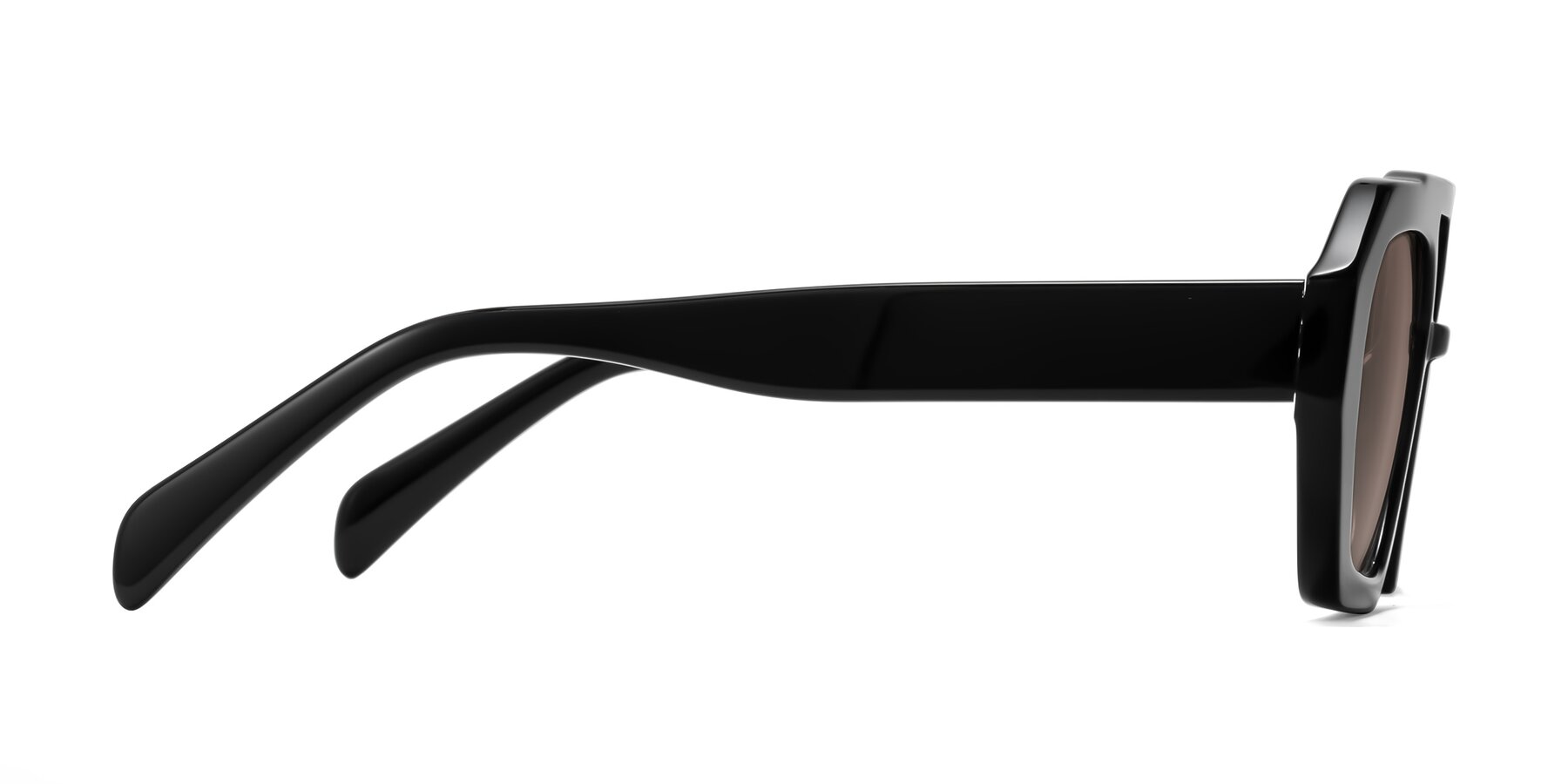 Side of Silva in Black with Medium Brown Tinted Lenses