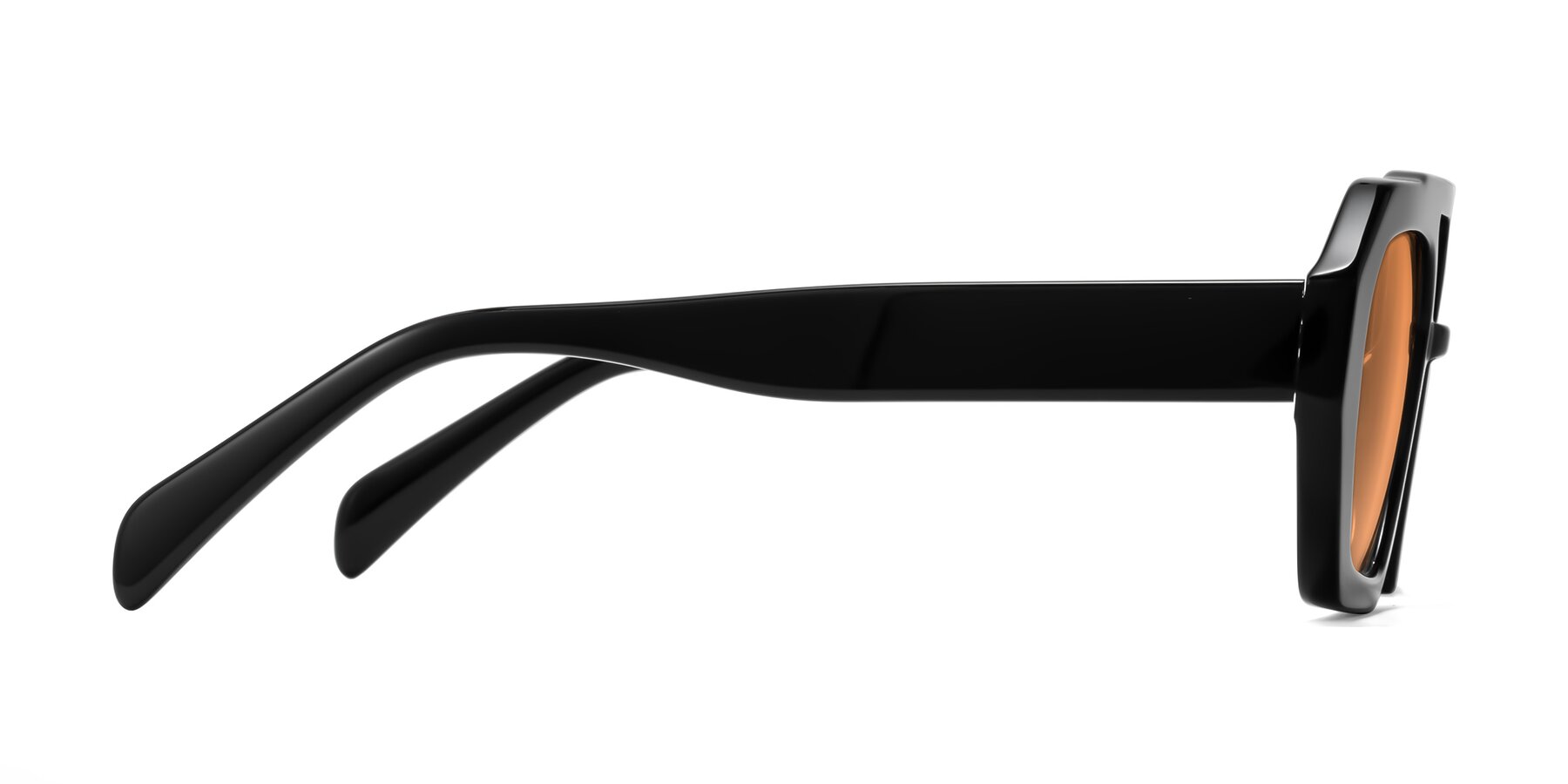 Side of Silva in Black with Medium Orange Tinted Lenses