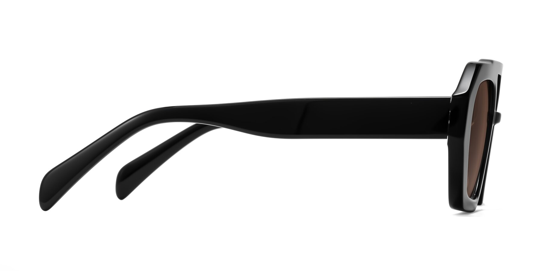 Side of Silva in Black with Brown Tinted Lenses