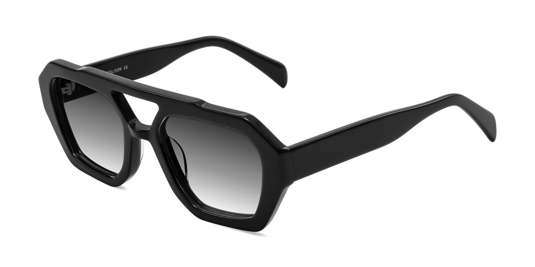 Angle of Silva in Black with Gray Gradient Lenses