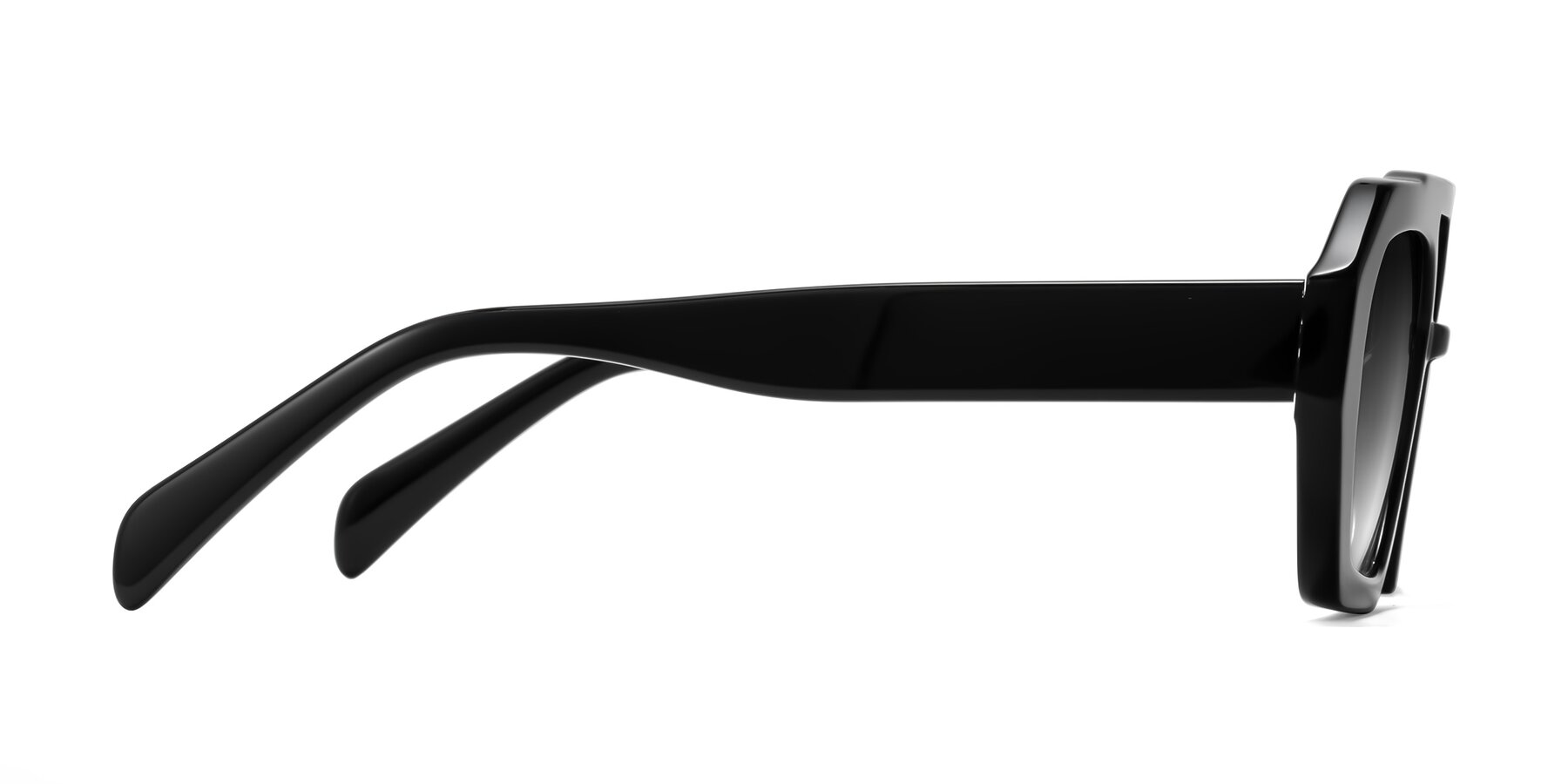 Side of Silva in Black with Gray Gradient Lenses