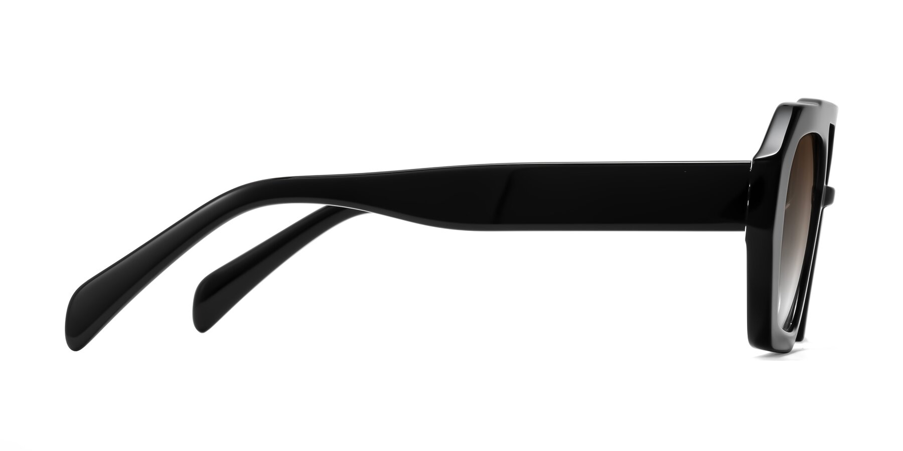 Side of Silva in Black with Brown Gradient Lenses