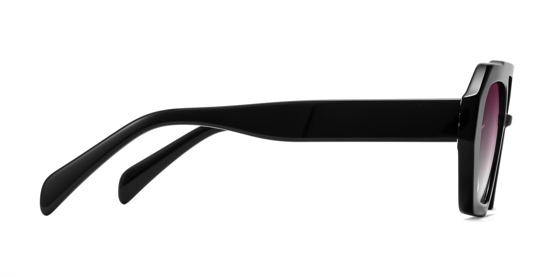 Side of Silva in Black with Wine Gradient Lenses
