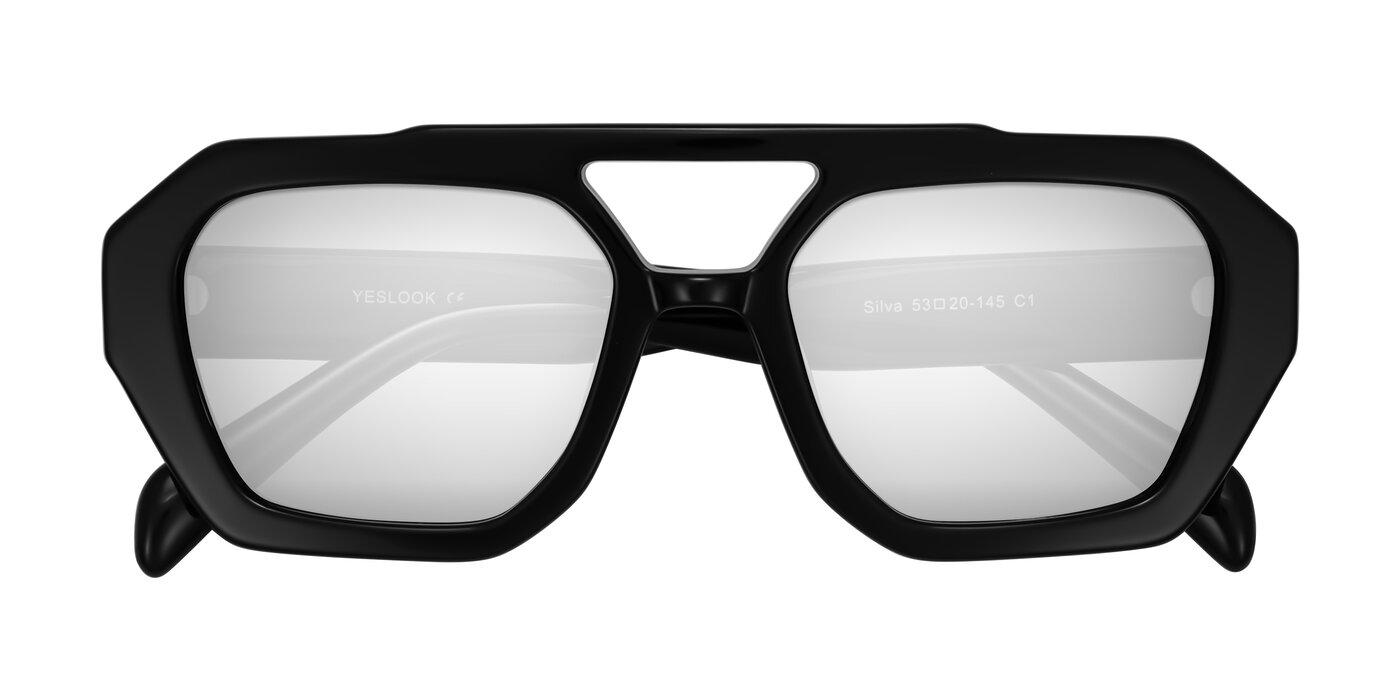 Silva - Black Flash Mirrored Sunglasses