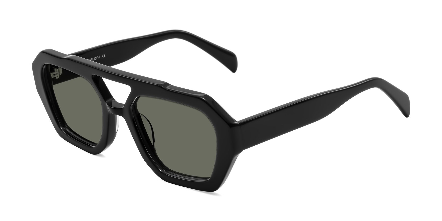 Angle of Silva in Black with Gray Polarized Lenses