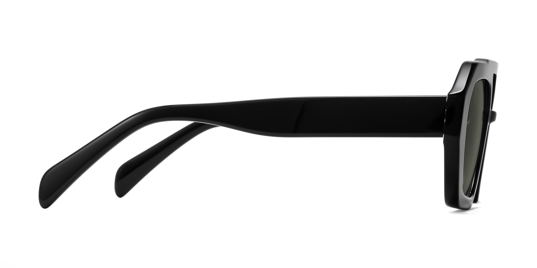 Side of Silva in Black with Gray Polarized Lenses
