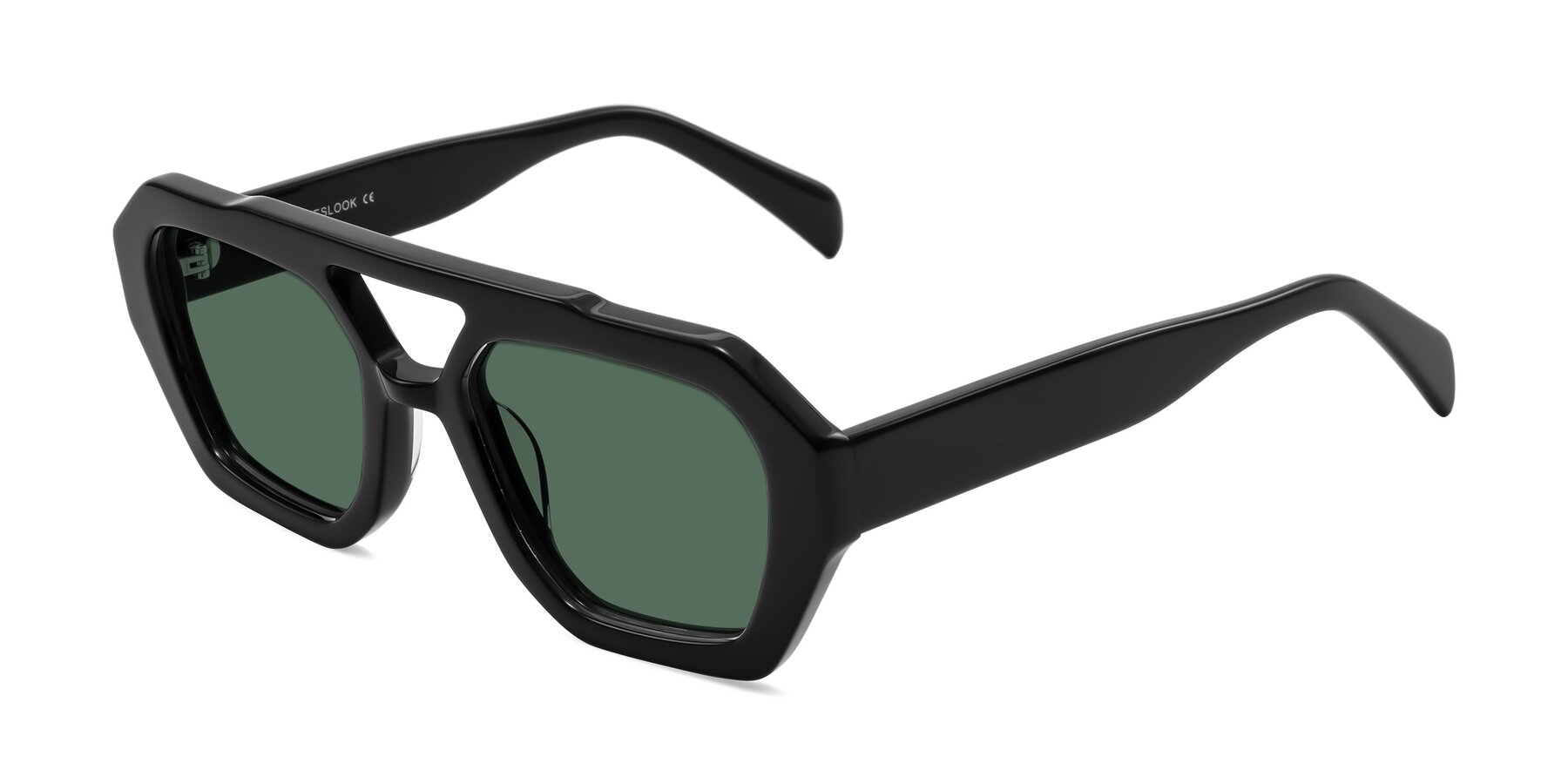 Angle of Silva in Black with Green Polarized Lenses