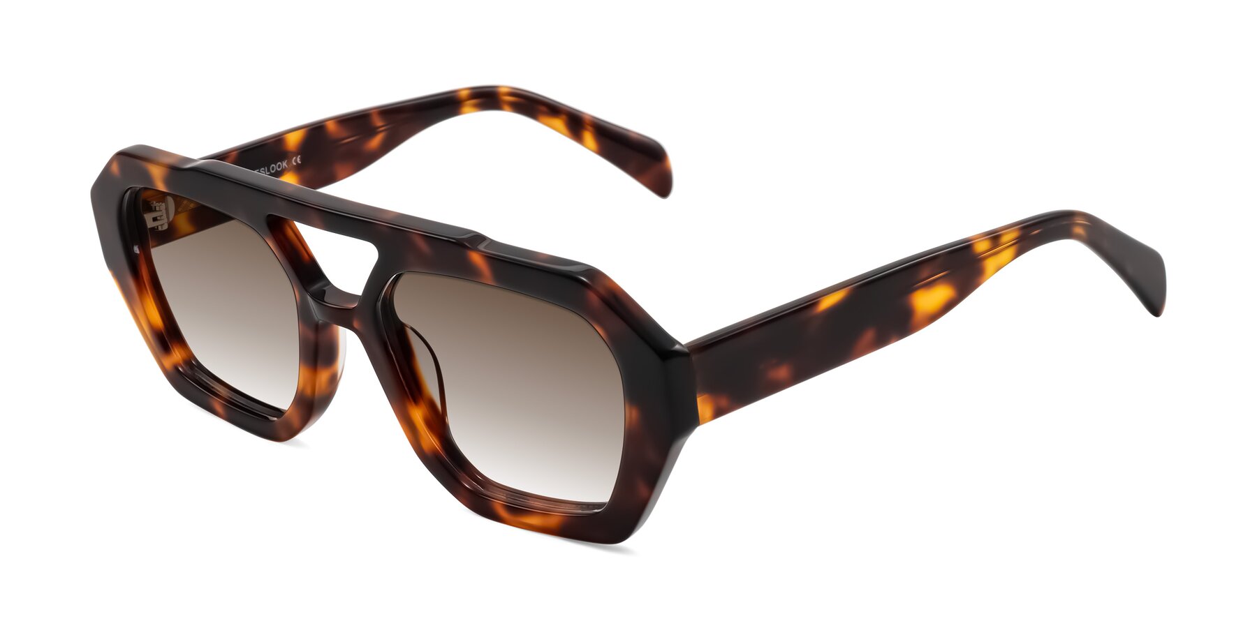 Angle of Silva in Tortoise with Brown Gradient Lenses