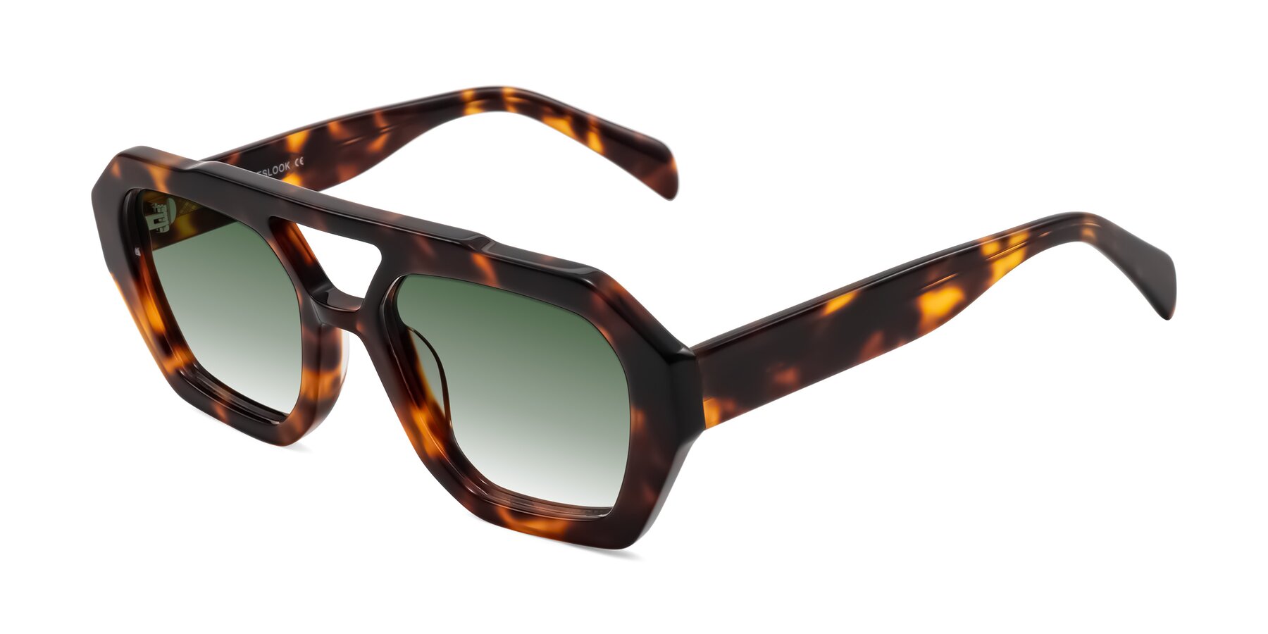 Angle of Silva in Tortoise with Green Gradient Lenses