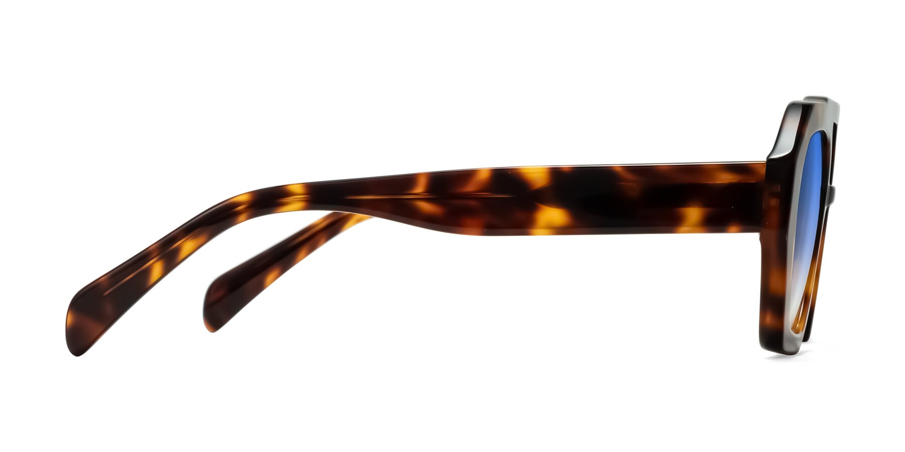 Side of Silva in Tortoise with Blue Gradient Lenses