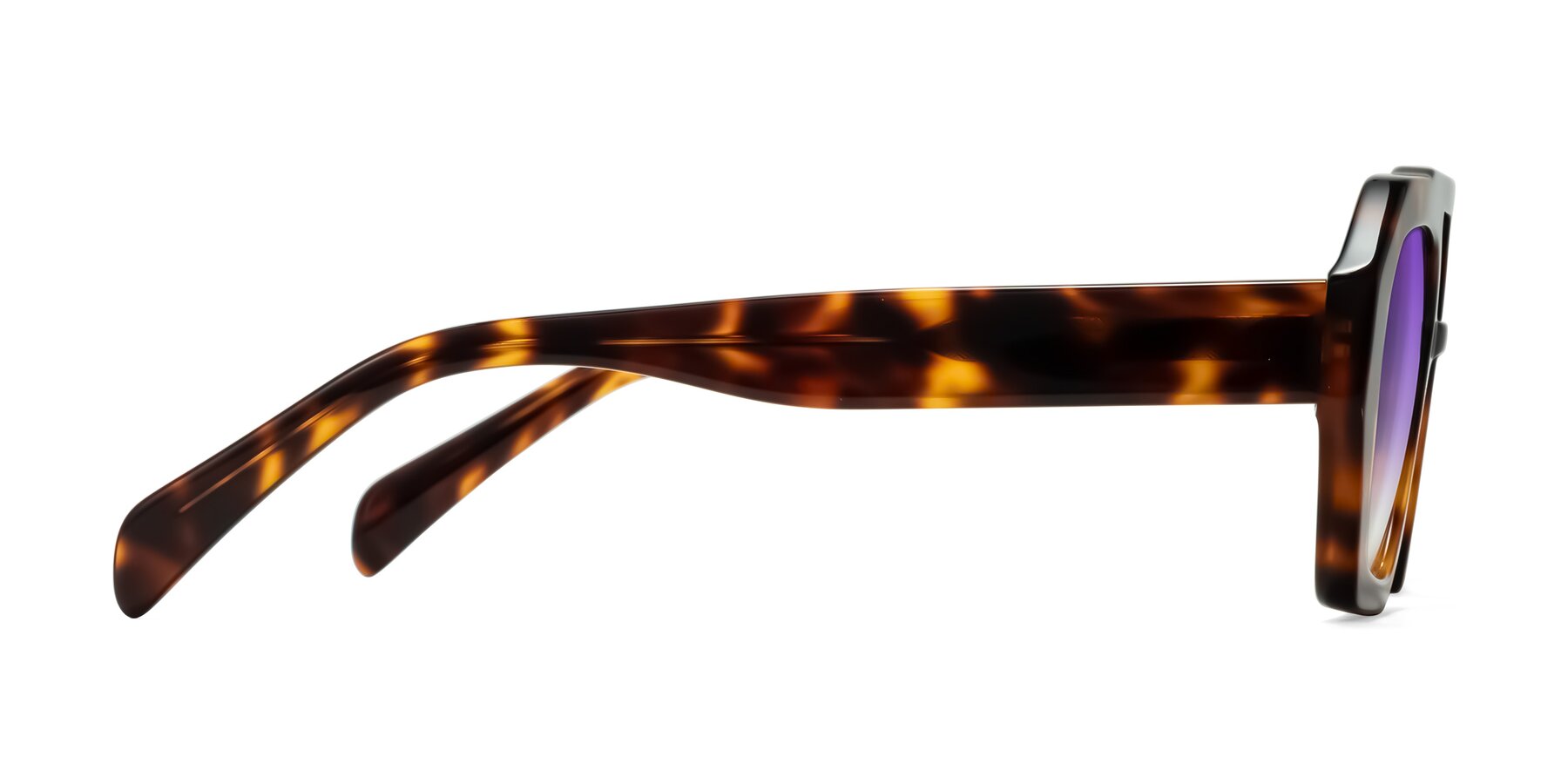 Side of Silva in Tortoise with Purple Gradient Lenses