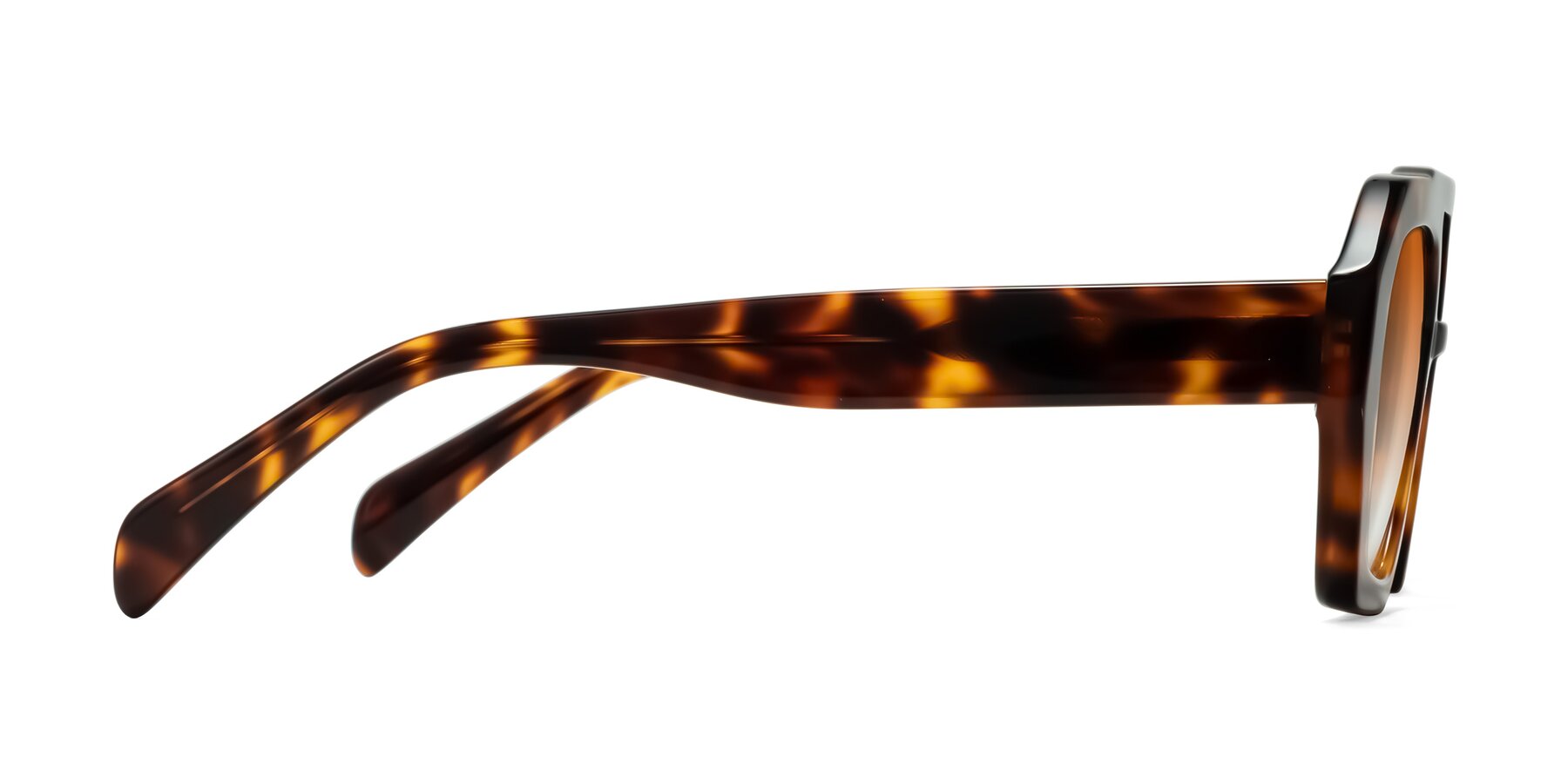 Side of Silva in Tortoise with Orange Gradient Lenses