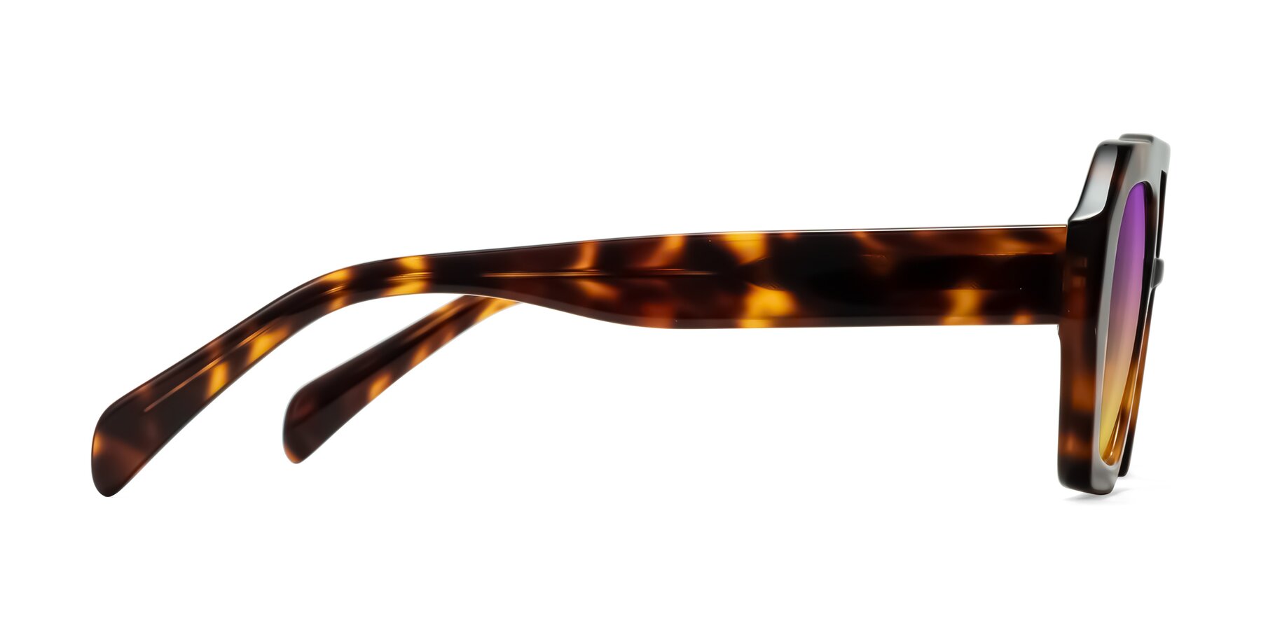 Side of Silva in Tortoise with Purple / Yellow Gradient Lenses