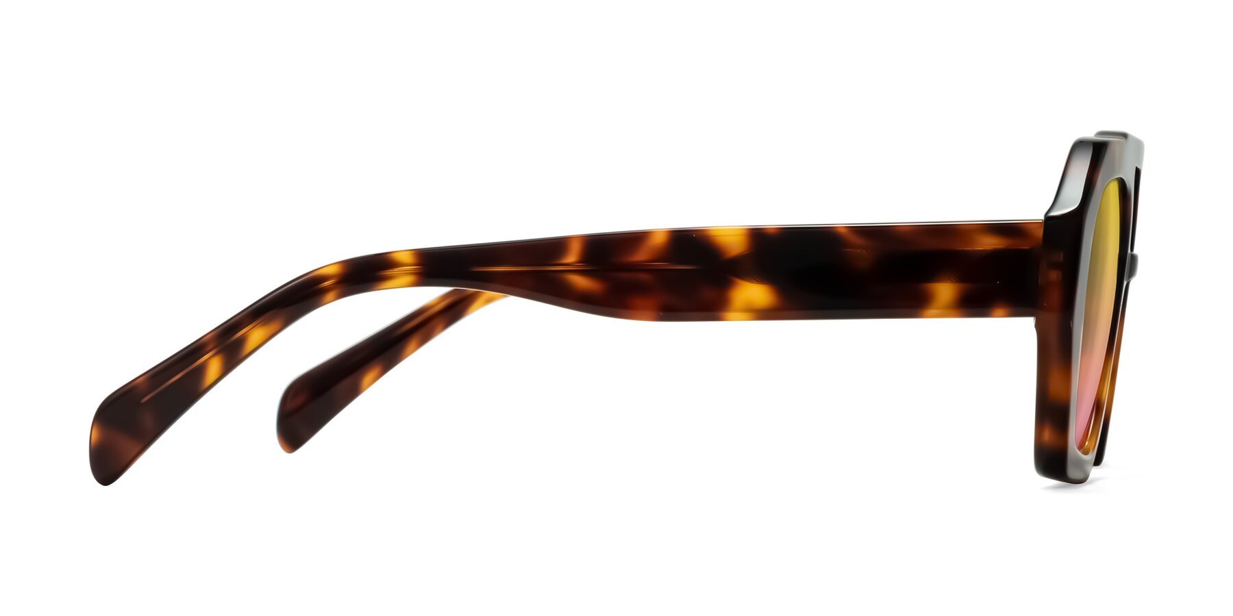 Side of Silva in Tortoise with Yellow / Pink Gradient Lenses