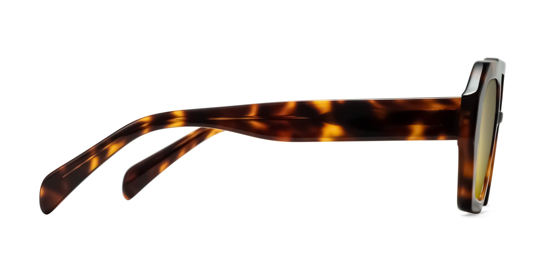 Side of Silva in Tortoise with Gold Mirrored Lenses