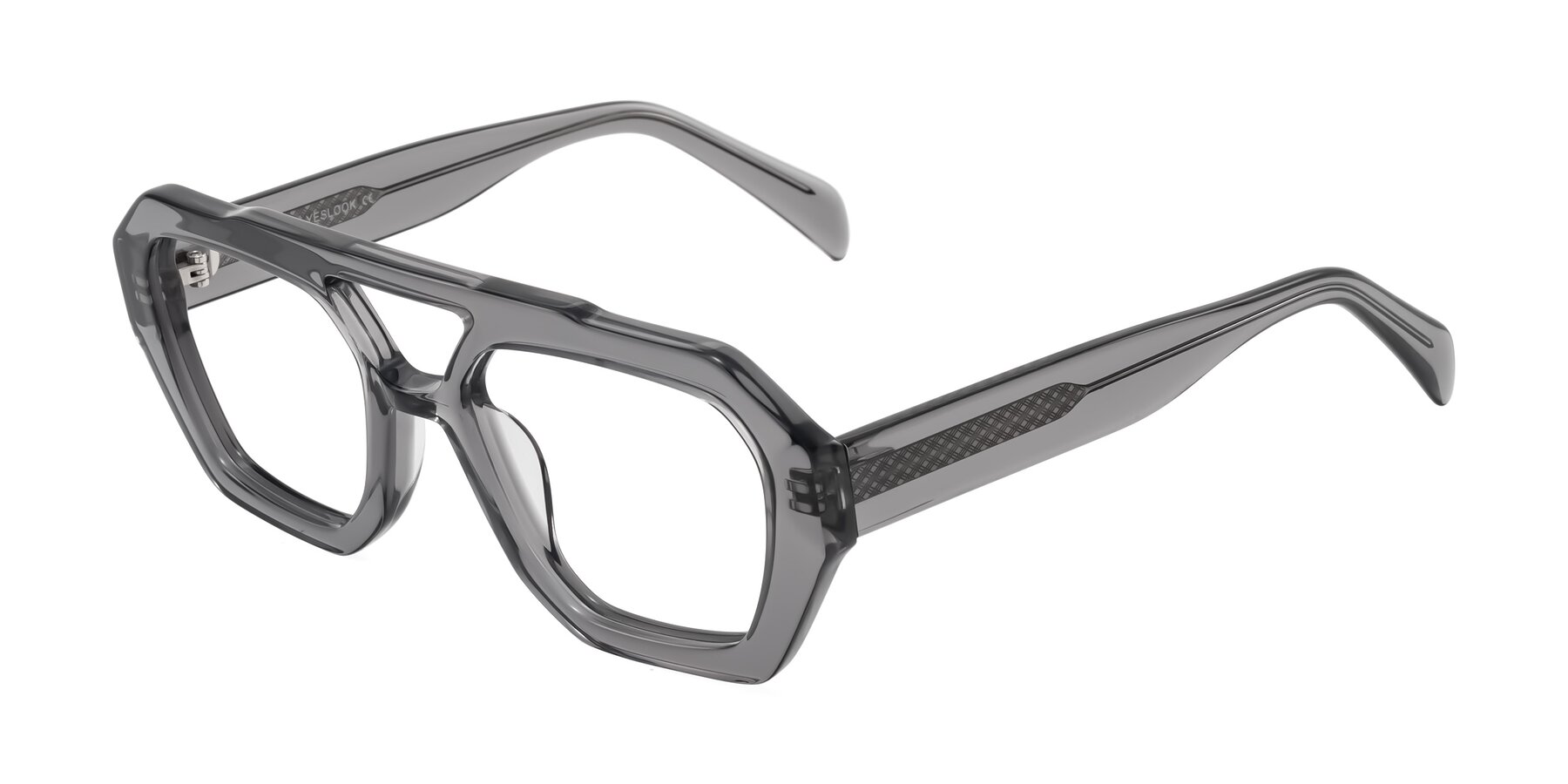 Angle of Silva in Gray with Clear Eyeglass Lenses